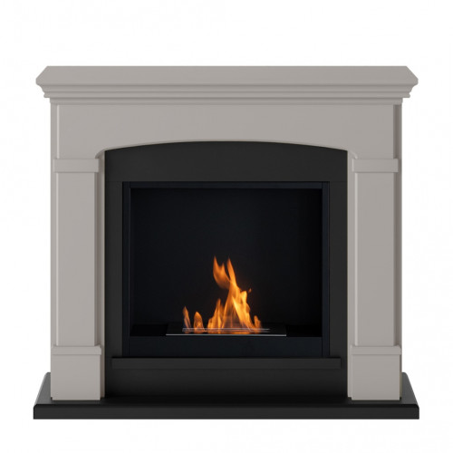 Cheminée bioéthanol - FreeFlame HELMI - flamme réelle sans conduit - beige - TAGU