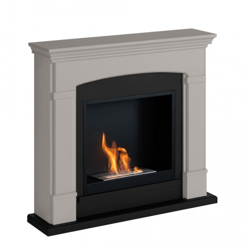 Cheminée bioéthanol - FreeFlame HELMI - flamme réelle sans conduit - beige - TAGU