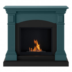 Cheminée bioéthanol - FreeFlame MAGNA - flamme réelle sans conduit - Turquoise - TAGU