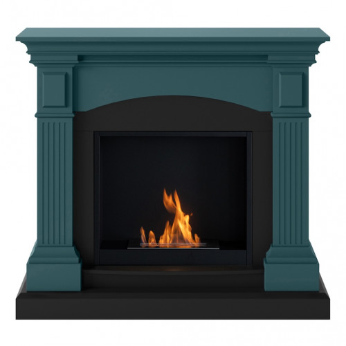Cheminée bioéthanol - FreeFlame MAGNA - flamme réelle sans conduit - Turquoise - TAGU