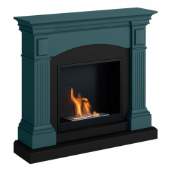 Cheminée bioéthanol - FreeFlame MAGNA - flamme réelle sans conduit - Turquoise - TAGU