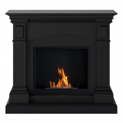 Cheminée bioéthanol - FreeFlame MAGNA - flamme réelle sans conduit - noire - TAGU