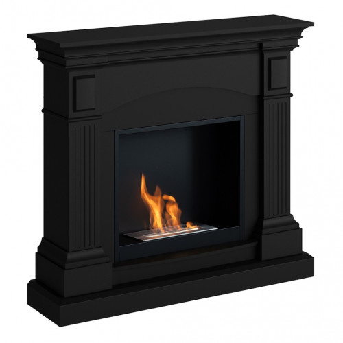 Cheminée bioéthanol - FreeFlame MAGNA - flamme réelle sans conduit - noire - TAGU