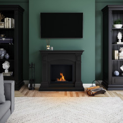 Cheminée bioéthanol - FreeFlame MAGNA - flamme réelle sans conduit - noire - TAGU