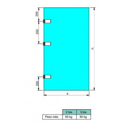 Charnière pour porte en verre avec garniture en acier inoxydable - charnière horizontale avec embout de 34mm - pour porte de 8 - EMUCA