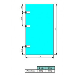 Charnière pour porte en verre avec garniture - charnière horizontale avec embout de 40mm - pour porte de 8-12mm - aluminium e - EMUCA