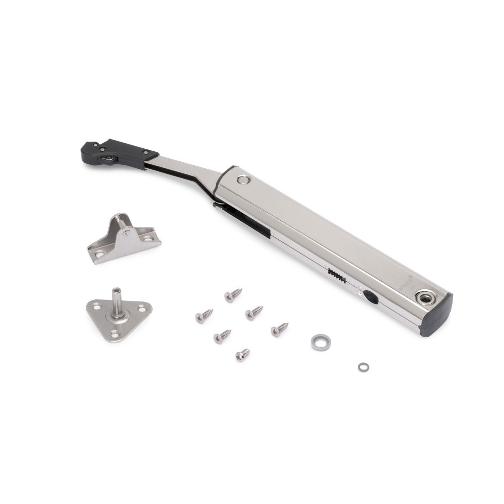 Emuca Compas pour portes levantes Altius One - Gamme de force 1440-2200 - Acier - Nickelé