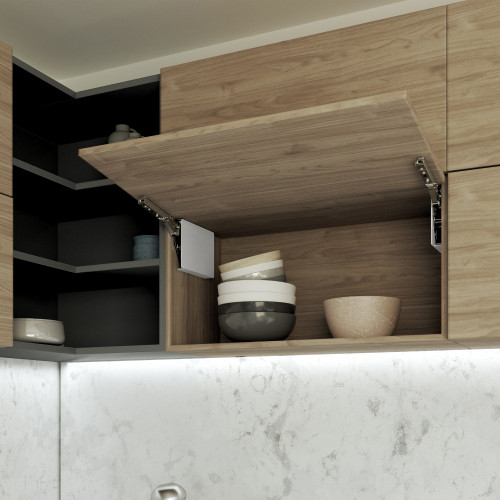 Compas pour portes relevables Altius Lift -  Relevable 560-1800 (L (low)) -  Acier et plastique -  Blanc - EMUCA