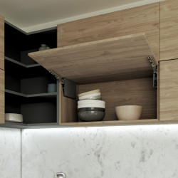 Compas pour portes relevables Altius Lift - Relevable 560-1800 (L (low)) - Acier et plastique - Gris antracite - EMUCA