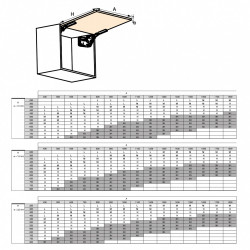 Compas pour portes relevables Altius Lift - Relevable 4000-9000 (XH (extra high)) - Acier et plastique - Gris antracite - EMUCA