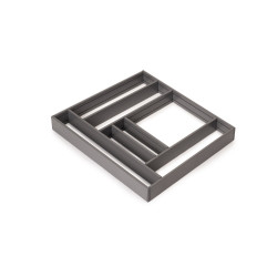 Organisateur de tiroirs Alumount 600x500 -  Aluminium -  Gris antracite de marque EMUCA, référence: B9325300