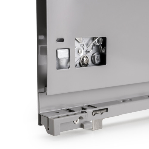 Tiroir extérieur Vertex avec réglages 3D hauteur 93mm -  40kg -  profondeur 500mm -  Acier -  Peint en aluminium - EMUCA