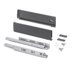 Tiroir extérieur Vertex avec réglages 3D hauteur 131mm -  40kg -  profondeur 350mm -  Acier -  Peint en aluminium de marque EMUCA, référence: B9326600