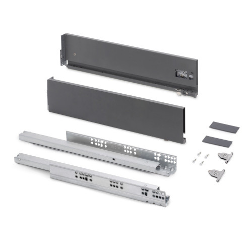 Tiroir extérieur Vertex avec réglages 3D hauteur 131mm -  40kg -  profondeur 350mm -  Acier -  Peint en aluminium - EMUCA