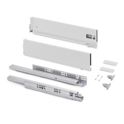 Tiroir extérieur Vertex avec réglages 3D hauteur 131mm -  40kg -  profondeur 450mm -  Acier -  Peint en aluminium de marque EMUCA, référence: B9326900