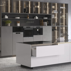 Tiroir extérieur Vertex avec réglages 3D hauteur 93mm - 40kg - profondeur 270mm - Acier - Peint en blanc - EMUCA