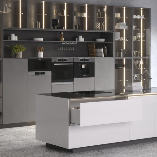 Tiroir extérieur Vertex avec réglages 3D hauteur 93mm -  40kg -  profondeur 270mm -  Acier -  Peint en blanc - EMUCA