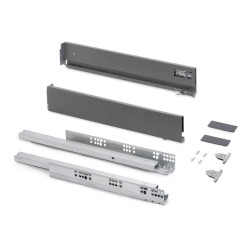 Tiroir extérieur Vertex avec réglages 3D hauteur 83mm -  40kg -  profondeur 450mm -  Acier -  Gris antracite de marque EMUCA, référence: B9330700