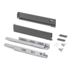 Tiroir extérieur Vertex avec réglages 3D hauteur 83mm -  40kg -  profondeur 500mm -  Acier -  Gris antracite de marque EMUCA, référence: B9330900