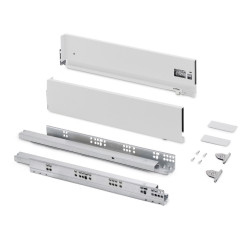 Tiroir extérieur Vertex avec réglages 3D hauteur 131mm -  60kg -  profondeur 500mm -  acier -  Peint en blanc de marque EMUCA, référence: B9331200