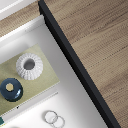 Tiroir extérieur Vertex Push Synchro avec réglages 3D -  hauteur 131mm  -  40kg -  profondeur 400mm -  Acier -  Peint en blanc - EMUCA