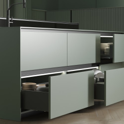 Tiroir extérieur Vertex avec réglages 3D hauteur 178mm -  40kg -  épaisseur de panneau de 18mm -  profondeur 400mm -  Acier -  G - EMUCA