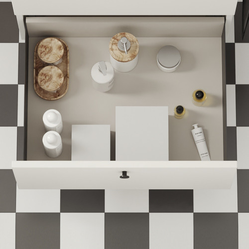 Tiroir extérieur Simplex 25kg hauteur 88mm -  profondeur 490mm -  acier -  Gris antracite - EMUCA