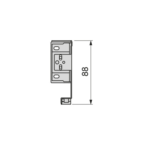 Tiroir extérieur Simplex 25kg hauteur 88mm -  profondeur 490mm -  acier -  Gris antracite - EMUCA