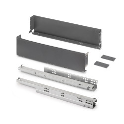 Tiroir extérieur Simplex 25kg hauteur 122mm -  profondeur 440mm -  acier -  Gris antracite de marque EMUCA, référence: B9335800