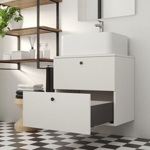 Tiroir extérieur Simplex 25kg hauteur 122mm -  profondeur 490mm -  acier -  Gris antracite - EMUCA