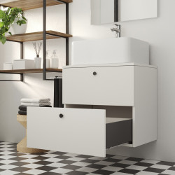 Tiroir extérieur Simplex 25kg hauteur 159mm -  profondeur 440mm -  acier -  Gris antracite - EMUCA