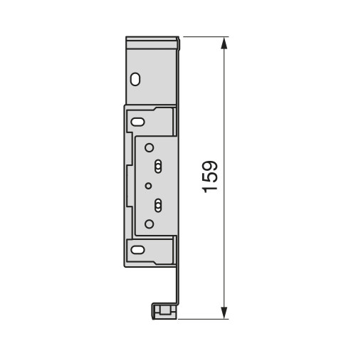 Tiroir extérieur Simplex 25kg hauteur 159mm -  profondeur 490mm -  acier -  Gris antracite - EMUCA