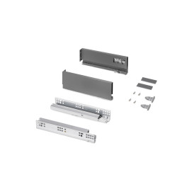 Tiroir extérieur Protone 30kg  -  coulisses à sortie totale et fermeture amortie -  hauteur 93mm -  profondeur 270mm -  Acier -  de marque EMUCA, référence: B9336500
