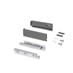 Tiroir extérieur Protone 30kg  -  coulisses à sortie totale et fermeture amortie -  hauteur 93mm -  profondeur 300mm -  Acier -  de marque EMUCA, référence: B9336700