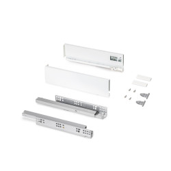 Tiroir extérieur Protone 30kg  -  coulisses à sortie totale et fermeture amortie -  hauteur 93mm -  profondeur 350mm -  Acier -  de marque EMUCA, référence: B9336800