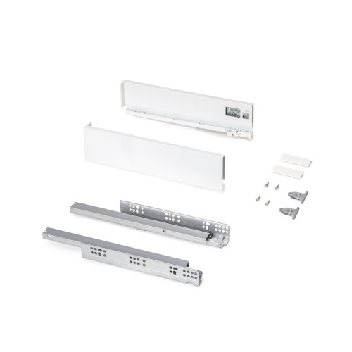 Tiroir extérieur Protone 30kg  -  coulisses à sortie totale et fermeture amortie -  hauteur 93mm -  profondeur 400mm -  Acier -  - EMUCA