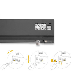 Tiroir extérieur Protone 30kg - coulisses à sortie totale et fermeture amortie - hauteur 93mm - profondeur 400mm - Acier - - EMUCA