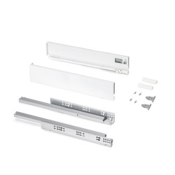 Tiroir extérieur Protone 30kg  -  coulisses à sortie totale et fermeture amortie -  hauteur 93mm -  profondeur 500mm -  Acier -  de marque EMUCA, référence: B9337400