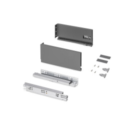 Tiroir extérieur Protone 30kg  -  coulisses à sortie totale et fermeture amortie -  hauteur 131mm -  profondeur 300mm -  Acier - de marque EMUCA, référence: B9337800