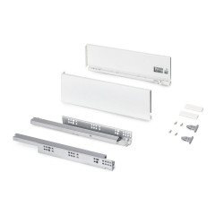 Tiroir extérieur Protone 30kg  -  coulisses à sortie totale et fermeture amortie -  hauteur 131mm -  profondeur 400mm -  Acier - de marque EMUCA, référence: B9338100