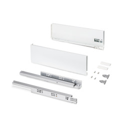 Tiroir extérieur Protone 30kg  -  coulisses à sortie totale et fermeture amortie -  hauteur 131mm -  profondeur 450mm -  Acier - de marque EMUCA, référence: B9338300