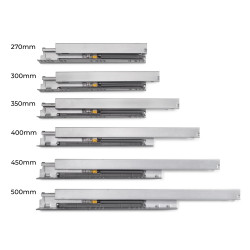 Tiroir extérieur Protone 30kg - coulisses à sortie totale et fermeture amortie - hauteur 131mm - profondeur 500mm - Acier - - EMUCA