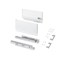 Tiroir extérieur Protone 30kg  -  coulisses à sortie totale et fermeture amortie -  hauteur 178mm -  profondeur 350mm -  Acier - de marque EMUCA, référence: B9338700