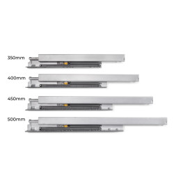 Tiroir extérieur Protone 30kg  -  coulisses à sortie totale et fermeture amortie -  hauteur 178mm -  profondeur 350mm -  Acier - - EMUCA