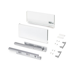 Tiroir extérieur Protone 30kg  -  coulisses à sortie totale et fermeture amortie -  hauteur 178mm -  profondeur 400mm -  Acier - de marque EMUCA, référence: B9338900