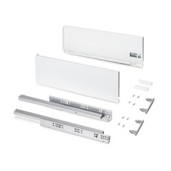 Tiroir extérieur Protone 30kg  -  coulisses à sortie totale et fermeture amortie -  hauteur 178mm -  profondeur 500mm -  Acier - de marque EMUCA, référence: B9339300