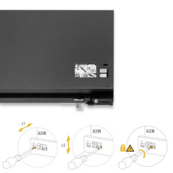 Tiroir extérieur Protone 30kg  -  coulisses à sortie totale et fermeture amortie -  hauteur 178mm -  profondeur 500mm -  Acier - - EMUCA