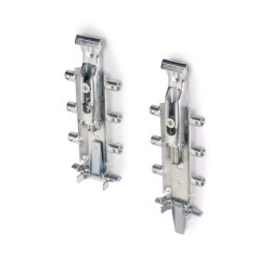 Kit de ferrures de suspensions invisibles pour meubles hauts Levelup 3 avec plaque -  acier -  zingué - EMUCA