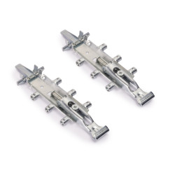 Kit de ferrures de suspensions invisibles pour meubles hauts Levelup 3 avec plaque -  acier -  zingué - EMUCA