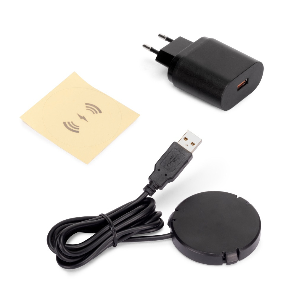 Emuca Chargeur sans fil caché pour mobile Airtop 2 D60mm 5V DC QI Plastique Plastique